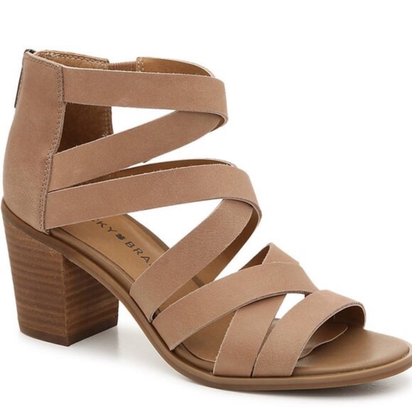 Lucky Brand Shoes - Lucky Brand Kallia Chunky Block Sandal Taupe 9